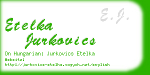 etelka jurkovics business card